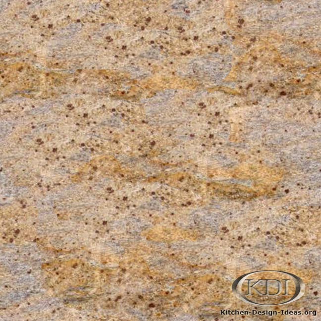 Cream Gold Granite Kitchen Countertop Ideas