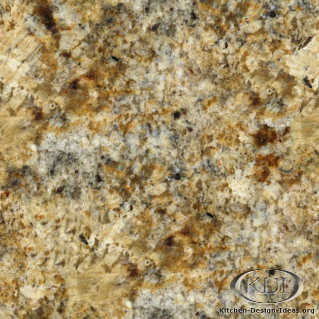 Delicatus Gold Granite Kitchen Countertop Ideas