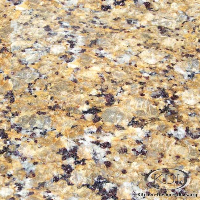 Golden Butterfly Granite Kitchen Countertop Ideas