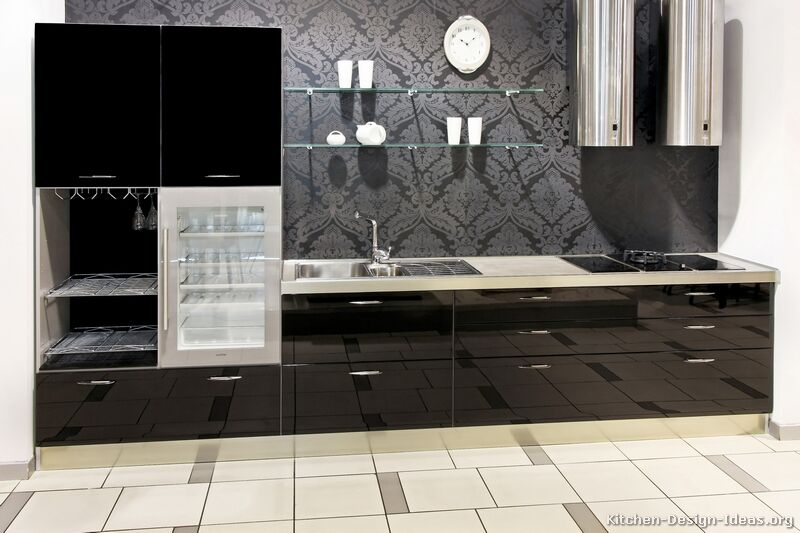 Pictures of Kitchens - Modern - Black Kitchen Cabinets