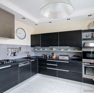 Modern Black Kitchen