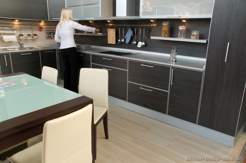 Pictures of Kitchens - Modern - Black Kitchen Cabinets