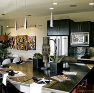 Modern Black Kitchen