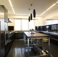 Modern Black Kitchen