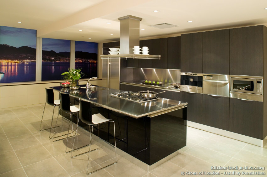 Stainless Steel Kitchen Island with Seating