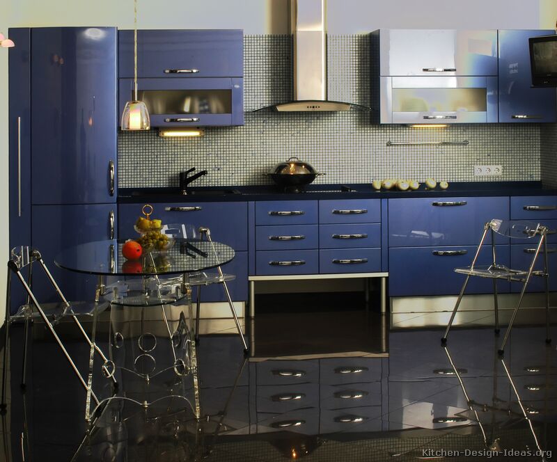 Modern Blue Kitchen Cabinets - Pictures & Design Ideas