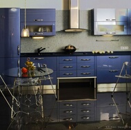 Modern Blue Kitchen