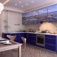 Modern Blue Kitchen