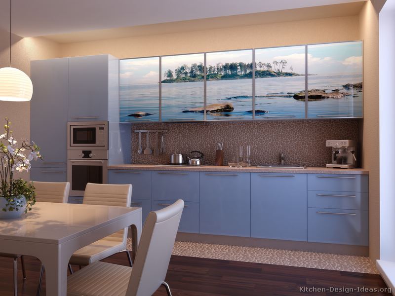 Modern Blue Kitchen Cabinets - Pictures & Design Ideas