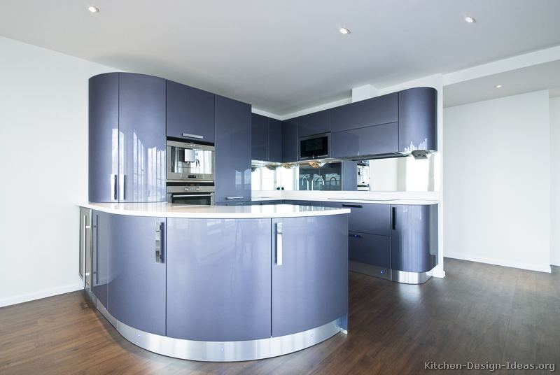 Modern Blue Kitchen Cabinets