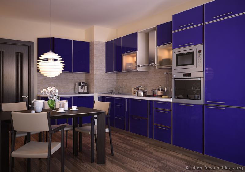 Modern Blue Kitchen Cabinets - Pictures & Design Ideas