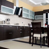 Modern Dark Wood Kitchen