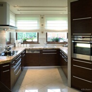 Modern Dark Wood Kitchen