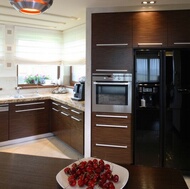 Modern Dark Wood Kitchen