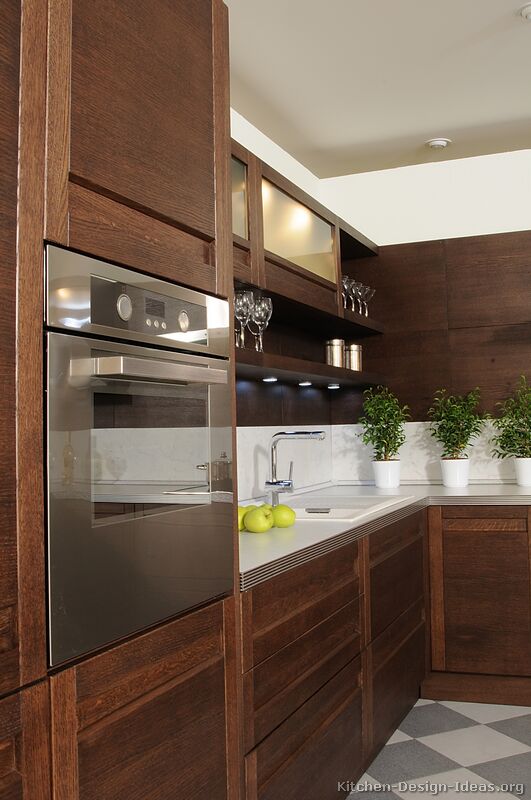 Pictures of Kitchens - Modern - Dark Wood Kitchens (Kitchen #4)