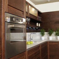 Modern Dark Wood Kitchen