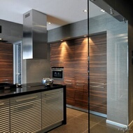 Modern Dark Wood Kitchen