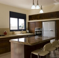 Modern Dark Wood Kitchen