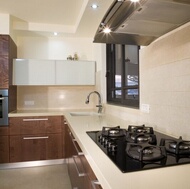 Modern Dark Wood Kitchen