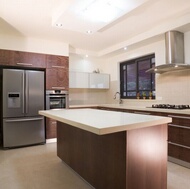 Modern Dark Wood Kitchen