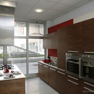 Modern Dark Wood Kitchen