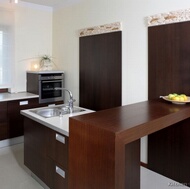 Modern Dark Wood Kitchen