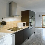 Modern Dark Wood Kitchen