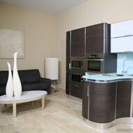 Modern Dark Wood Kitchen