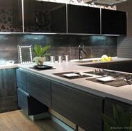 Modern Dark Wood Kitchen