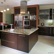 Modern Dark Wood Kitchen