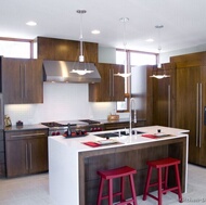 Modern Dark Wood Kitchen