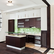 Modern Dark Wood Kitchen