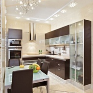 Modern Dark Wood Kitchen