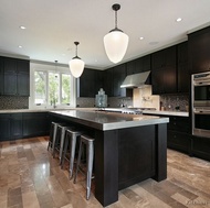 Modern Dark Wood Kitchen