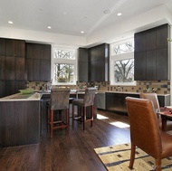 Modern Dark Wood Kitchen