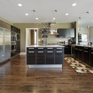 Modern Dark Wood Kitchen