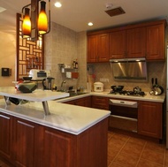 Modern Dark Wood Kitchen