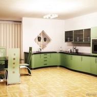 Modern Green Kitchen