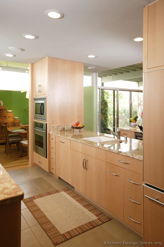 Pictures of Kitchens - Modern - Light Wood Kitchen Cabinets (Kitchen #4)