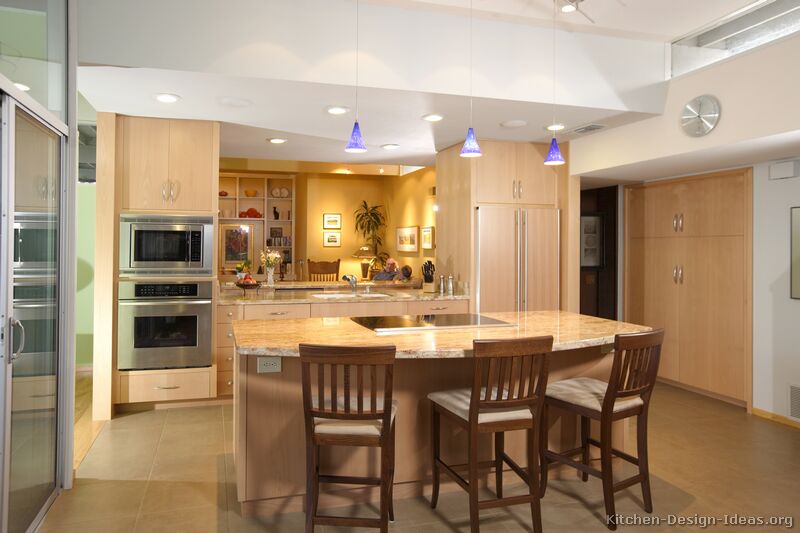 modern light wood kitchen cabinets - pictures & design ideas