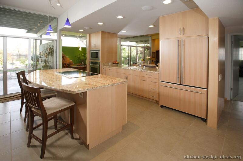 Pictures of Kitchens - Modern - Light Wood Kitchen Cabinets (Kitchen #4)