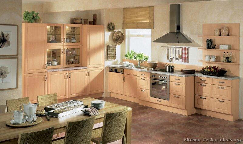 Modern Light Wood Kitchen Cabinets - Pictures & Design Ideas