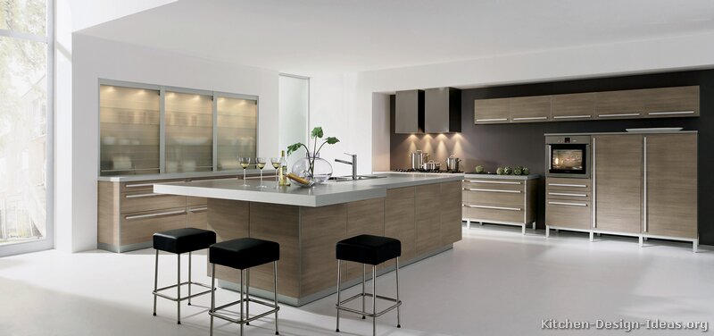 Modern Light Wood Kitchen Cabinets  #02