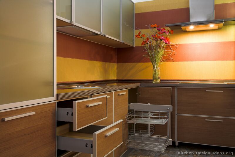 pictures of kitchens - modern - medium wood kitchen cabinets