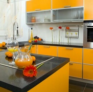 Modern Orange Kitchens