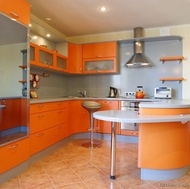 Modern Orange Kitchen