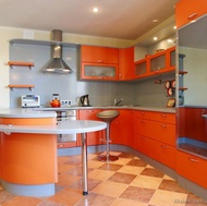 Modern Orange Kitchen