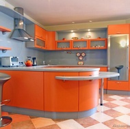 Modern Orange Kitchen