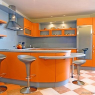 Modern Orange Kitchen