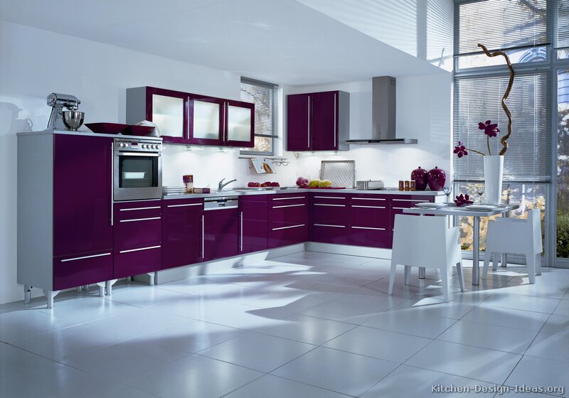 Purple Modern Kitchen Design